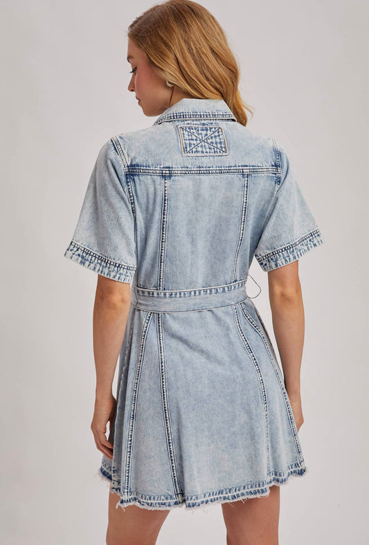 Button Down Denim Dress
