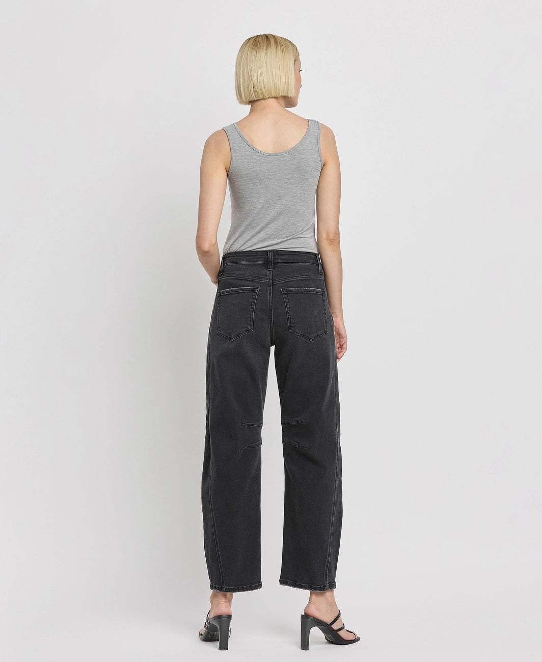 Flying Monkey High Rise Barrel Jean - Black