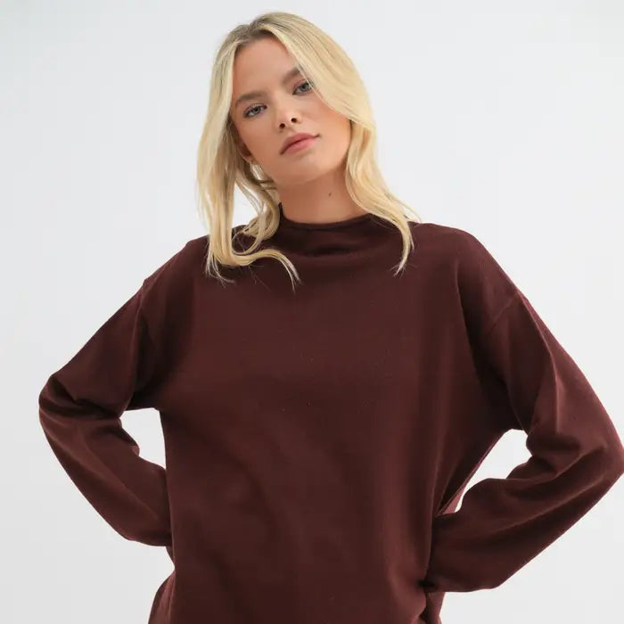 Soft Mock Neck Sweater