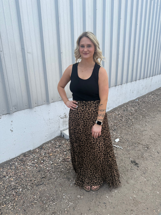 Leopard Maxi Skirt