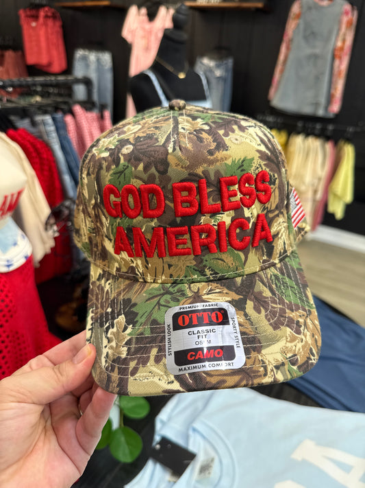 God Bless America Trucker Hat