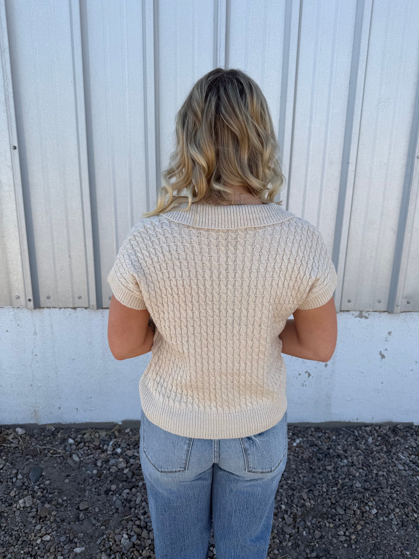Short Sleeve Sweater Top