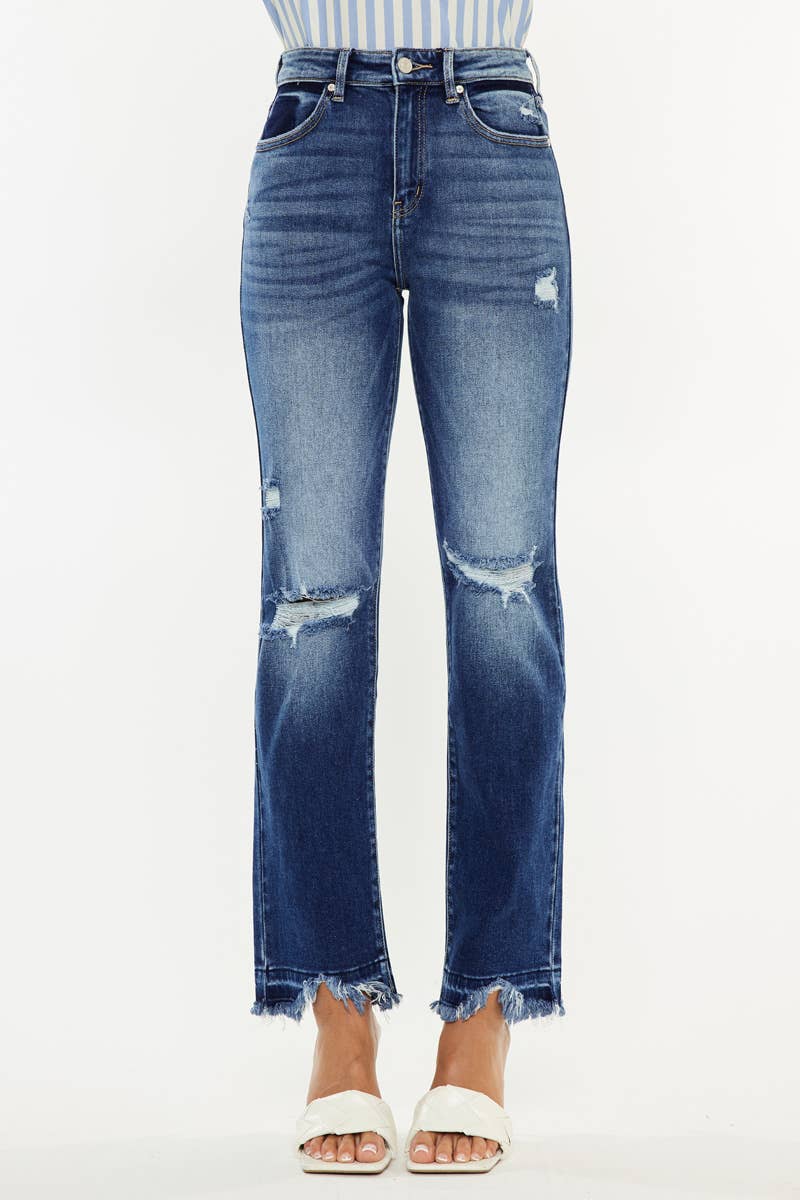 High Rise Slim Straight Jeans