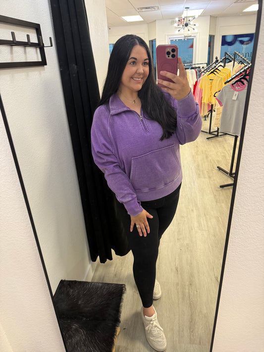 Quarter Zip - Purple