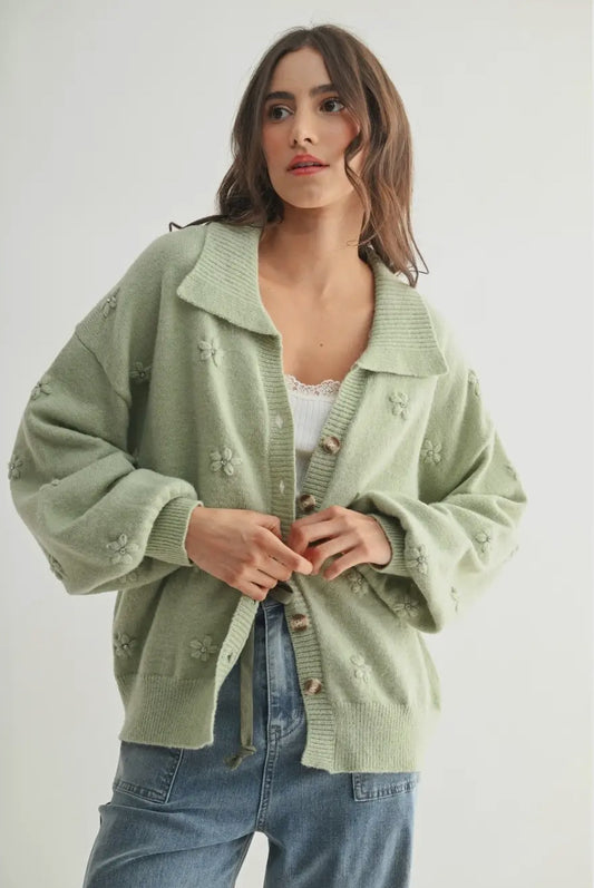 Floral Embellished Cardigan