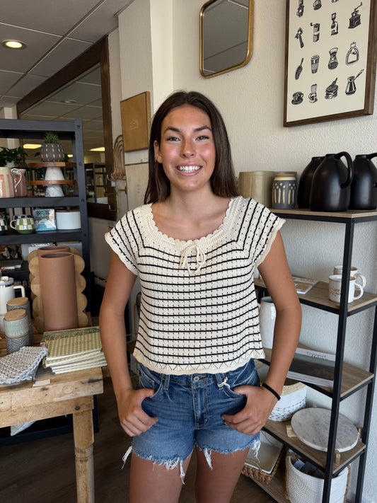 Crochet Knit Top
