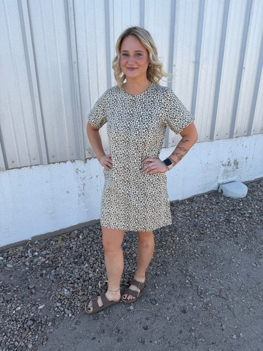 Leopard Denim Dress