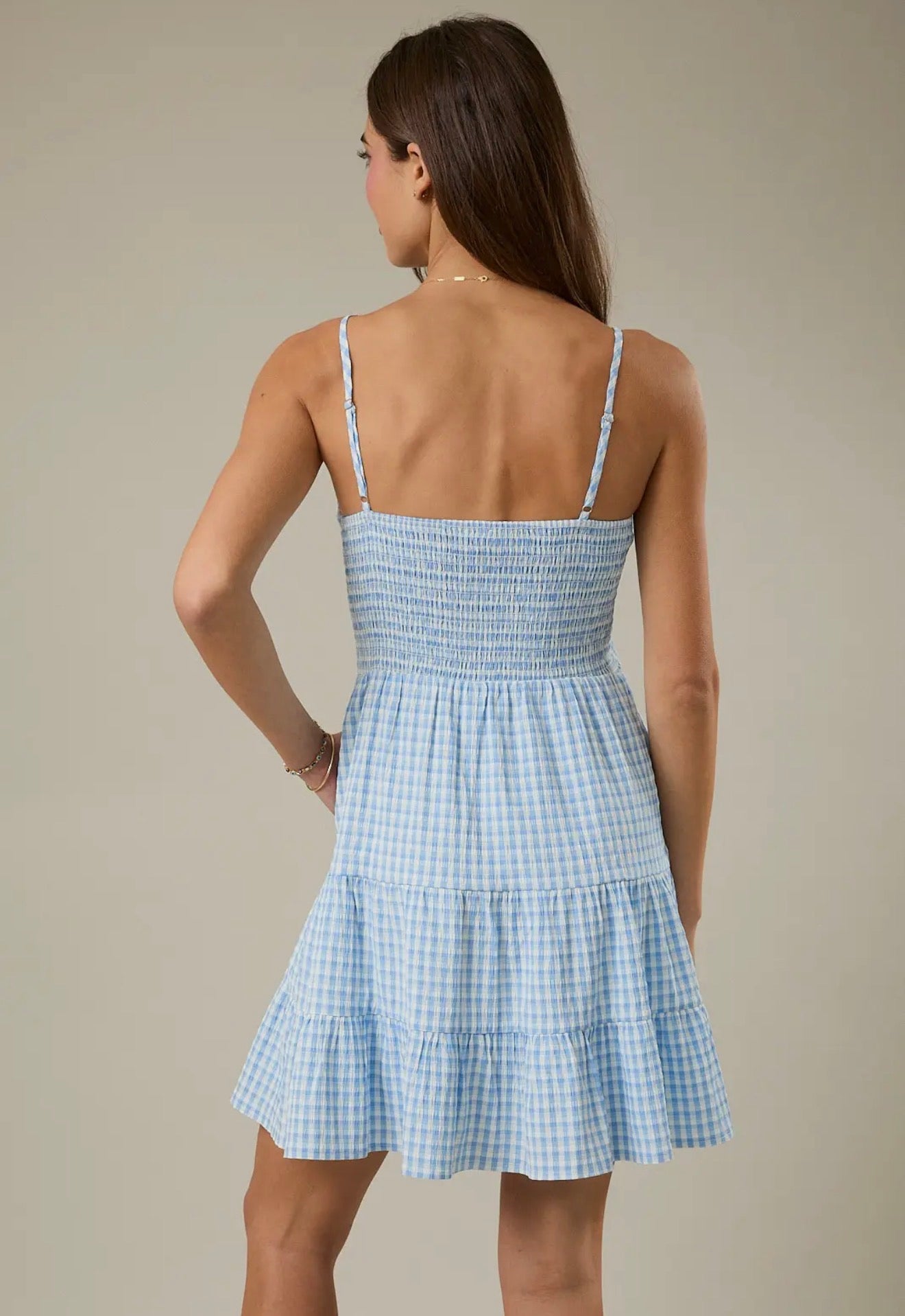 Gingham Dress - Blue