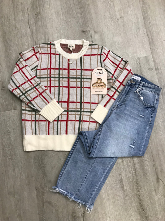Christmas Plaid Sweater