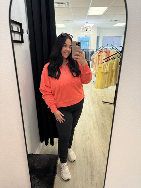 Quarter Zip - Coral
