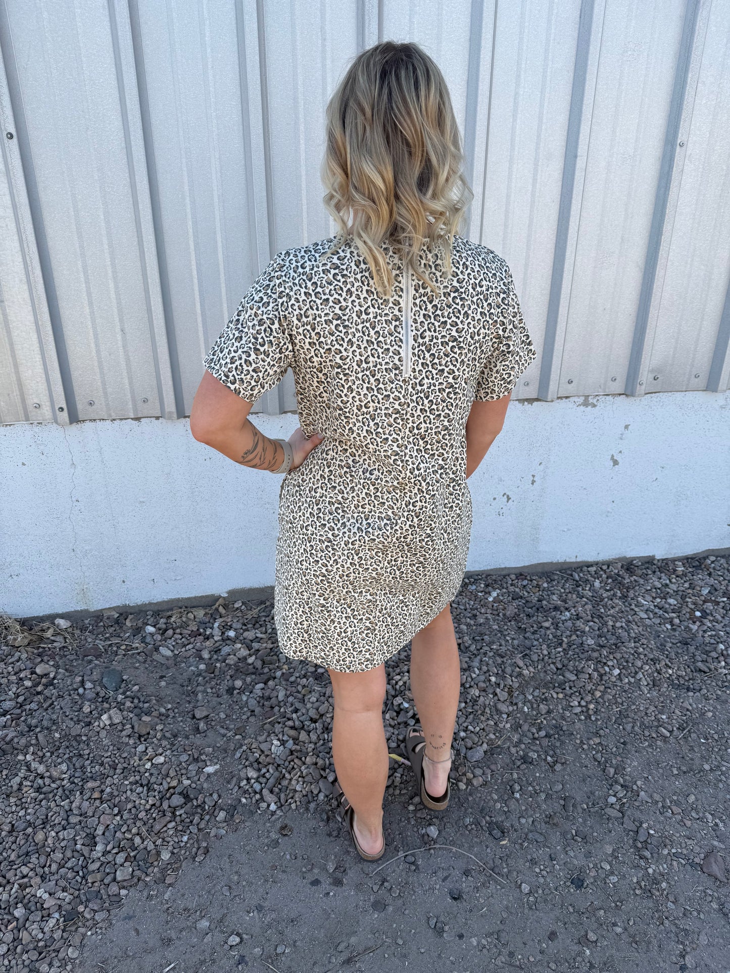Leopard Denim Dress