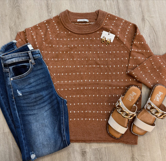Dotted Striped Sweater