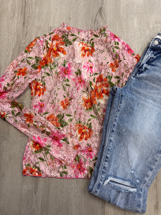 Floral Mesh Top
