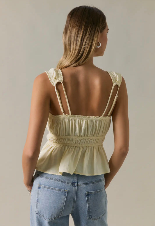 Peplum Tank - Butter