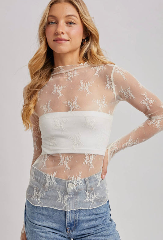 Ivory Lace Top