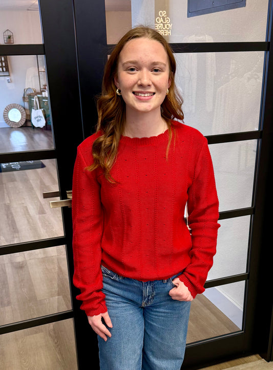 Cherry Knit Sweater