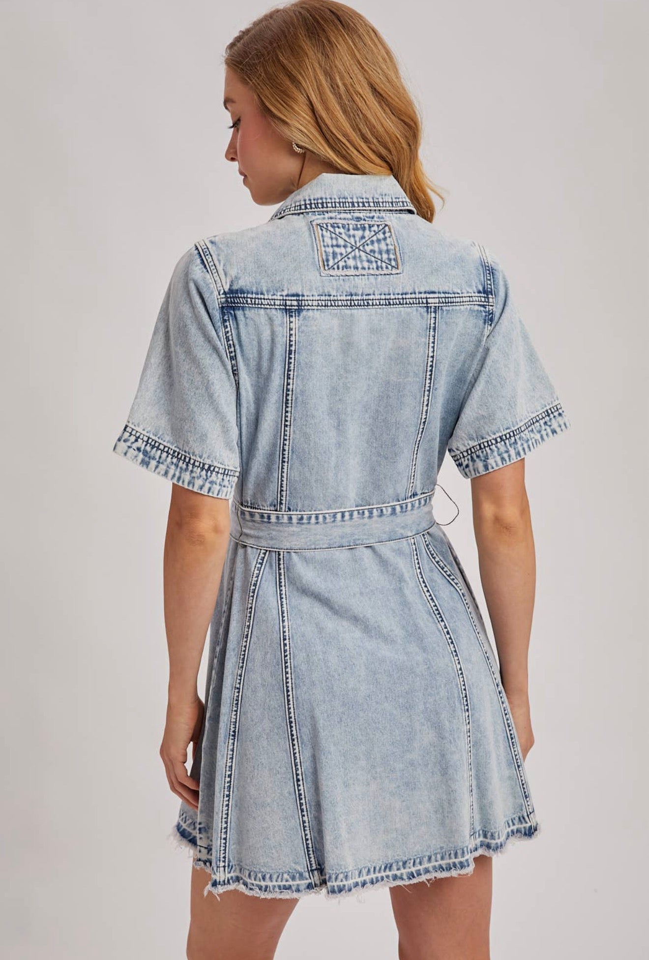 Button Down Denim Dress