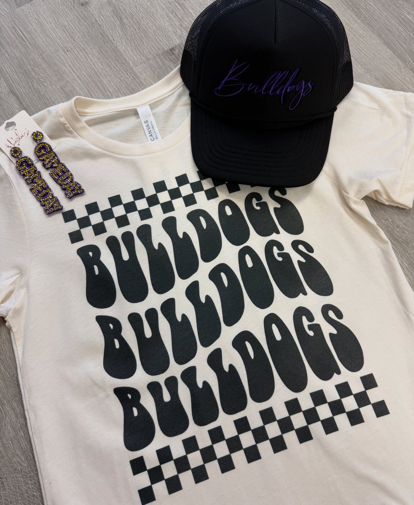 Checkered Bulldog Tee