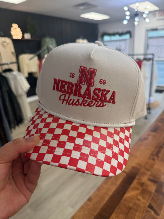 Checkered Husker Hat