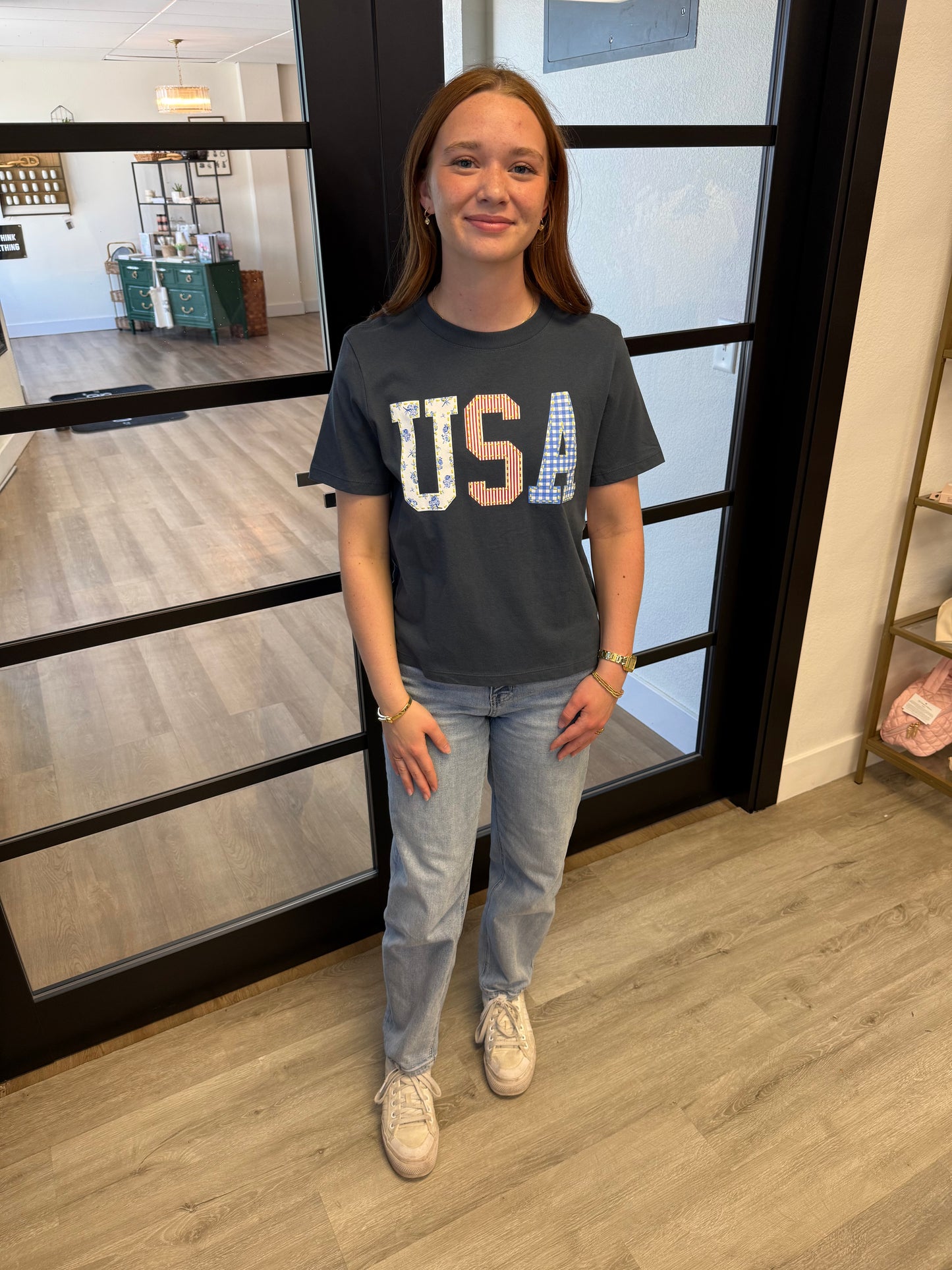 USA Quilted Tee
