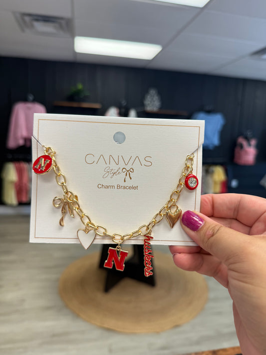 Husker Charm Bracelet