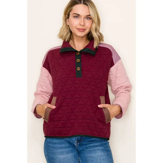 Colored Quilt Sweatshirt