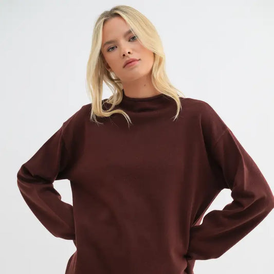 Soft Mock Neck Sweater