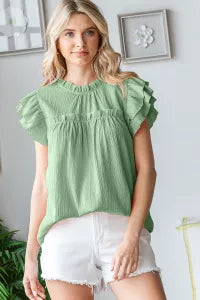 Textured Blouse- Green